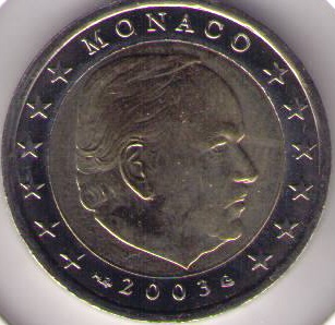 2 € Monaco 2003 - Philatélie 50 - pièce de monnaie euros de Monaco 2003