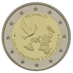 2 € Monaco 2013 - Philatelie - pièce commémorative de 2 €