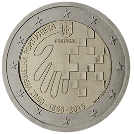2 € Portugal 2015 Croix Rouge - Philatelie - pièce commémorative 2 € Portugal