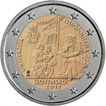 2 € Slovaquie 2017 Université - Philatelie - pièce 2 € commémorative Slovaquie