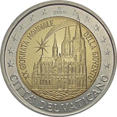 2 € Vatican 2005 - Philatélie 50 - pièce de monnaie euros Vatican 2005