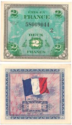 2 Francs DRAPEAU - Philatélie 50 - Billets de banque de collection de France