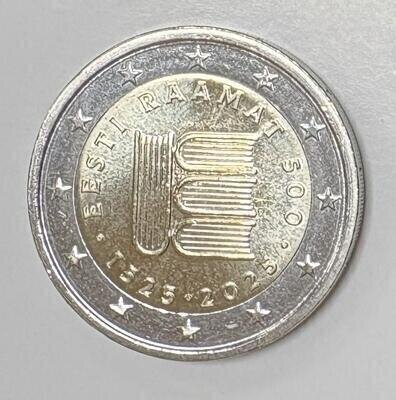 2€EST2025-500ANSLECTURE - 2 € Estonie 2025 - 500 ans de lecture - Philatelie 50 - pièce de monnaie 2 € commémorative Estonie 2025