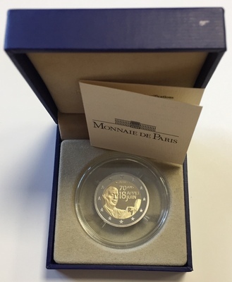 2€FRANCE2010-BE, Philatélie 50, Coffret  BE 2 euro 2010, 70 ans de l'appel du 18 juin