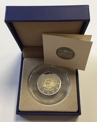 2€FRANCE2012-BE, Philatélie 50, Coffret  BE 2 euro 2012 , 10 ans de l'Euro