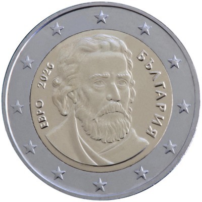 2€HILENDAR, Philatélie 50, Pièce 2 € Bulgarie 2026 - Païssii de Hilendar