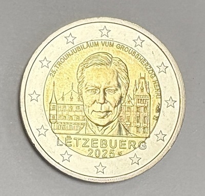 2€LUX2025DUCHENRI, Philatélie 50, pièce 2€ commémorative 2025, 25 ans Duc Henri