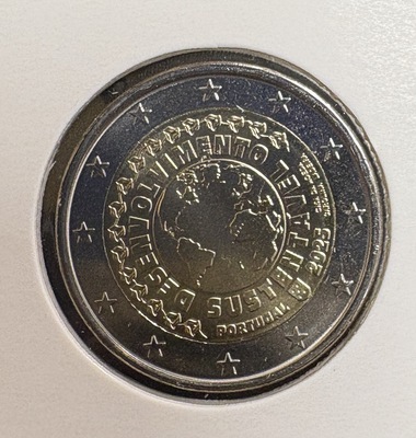 2€POR2025DEVELOPPEMENT, Philatélie 50, Pièce de 2 € de Portugal 2025, Développement durable