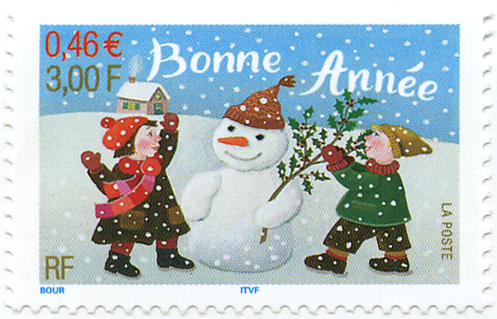 3437/31 - Philatélie 50 - timbre de France adhésif neuf sans charnière - timbre de collection Yvert et Tellier 31 - Bonne année