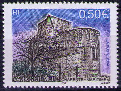 3701 - Philatélie 50 - timbre de France neuf sans charnière - timbre de collection Yvert et Tellier - Série touristique, Vaux-sur-mer (Charente-Maritime) - 2004