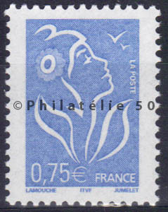 3737 - Philatélie 50 - timbre de France neuf sans charnière - timbre de collection Yvert et Tellier - Marianne de Lamouche - 2005