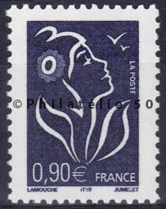 3738 - Philatélie 50 - timbre de France neuf sans charnière - timbre de collection Yvert et Tellier - Marianne de Lamouche - 2005