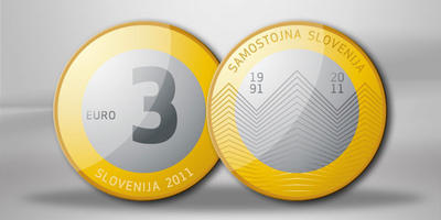 3 € Slovénie 2011 - Philatélie 50 - pièces de monnaies euros de Slovénie - pièce de monnaie de collection
