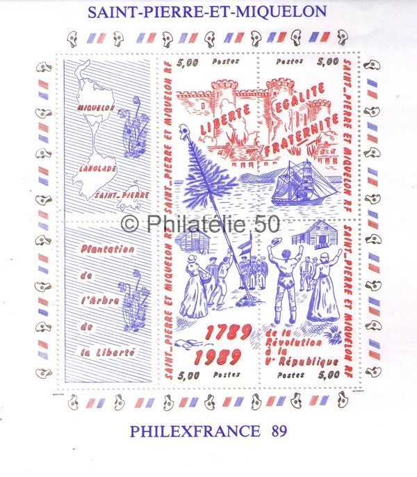 3 bloc feuillet Saint-Pierre et Miquelon Philatélie 50  timbres neufs