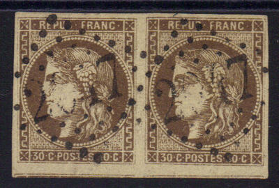 47 bande horizontale - Philatelie - paire horizontale de timbres de France Classiques