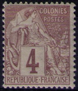 Timbre de colonies françaises N° Yvert et Tellier 48 - Philatélie 50 - Timbres de collection au détail de colonies générales françaises