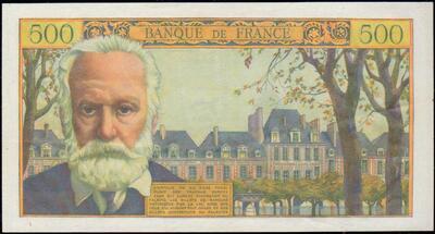 500FPascalQC, Philatélie 50, Billet de France 500F VICTOR HUGO