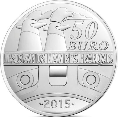 50 € argent La Gironde - Philatelie - pièce de monnaie euros - Monnaie de Paris - Les grands navires français