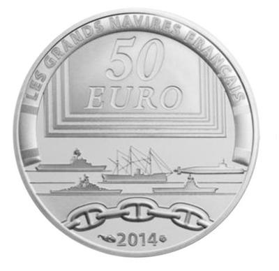 50 € argent Le Redoutable - Philatelie - pièce de monnaie euros - Monnaie de Paris