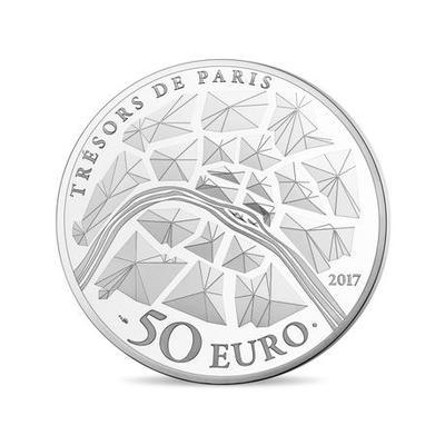 50 € argent Statue de la Liberté - Philatelie - pièce de monnaie - Monnaie de Paris - Trésors de Paris