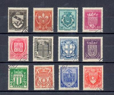 526-537O - Philatélie - timbres de France oblitérés N° Yvert et Tellier 526 à 537 - timbres de France de collection