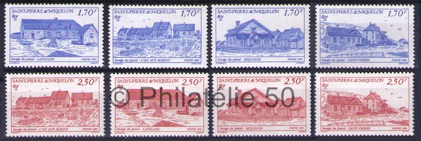 537-544 timbres de collection de Saint-Pierre et Miquelon 1991