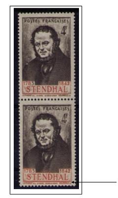 550 - Philatélie 50 - timbre de France avec variété N° Yvert et Tellier 550 - 2