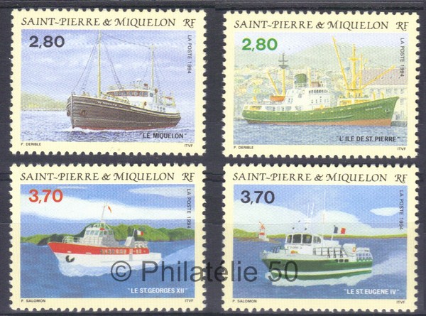 599-602 timbres de collection de Saint-Pierre et Miquelon Philatélie 50 1994