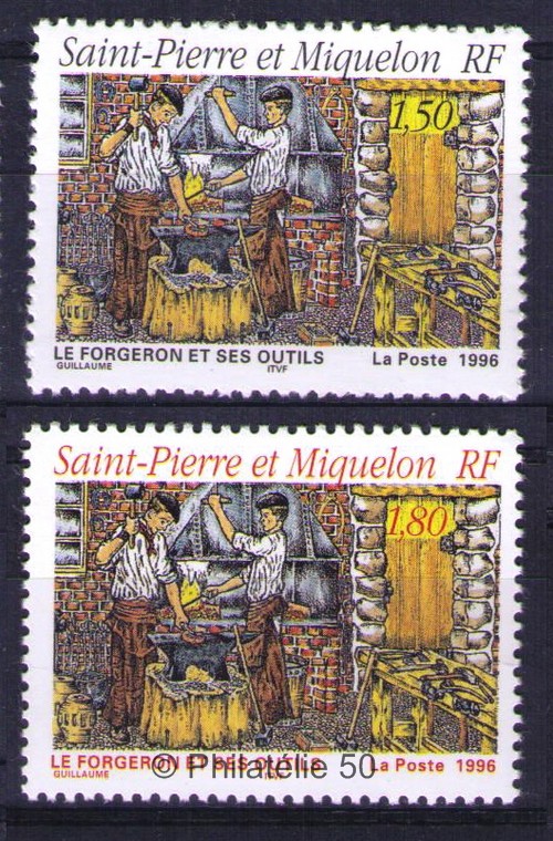 628-629 timbre de collection de Saint-Pierre et Miquelon Philatélie 50 1996