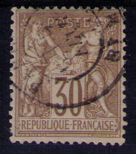 69 - Philatélie 50 - timbre de France Classique N° Yvert et Tellier 69 - timbre de France de collection
