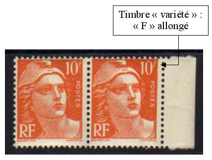 722-2 - Philatelie - timbre de France avec variété