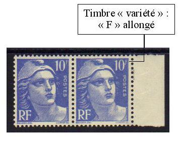 723-2 - Philatelie - timbre de France avec variété