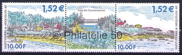 750-751 timbres de collection Yvert et Tellier timbres de Saint-Pierre et Miquelon 2001
