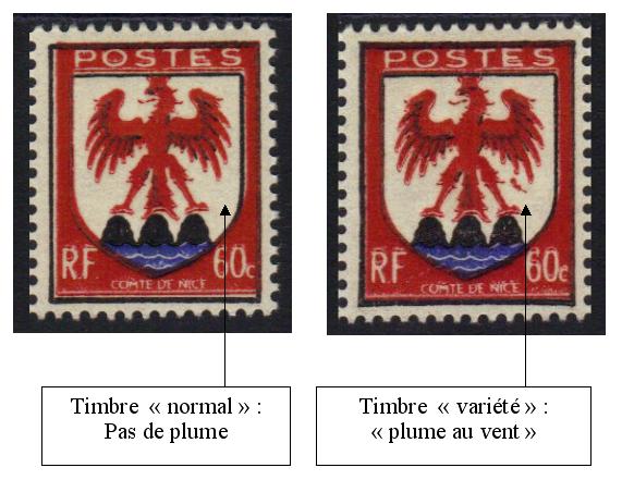 758-2 6 - Philatelie - timbre de France de collection avec variété