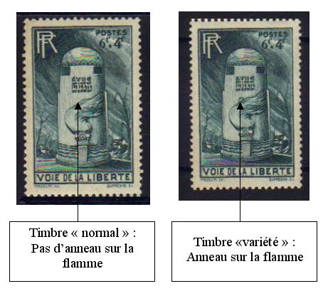 788a - 2 - Philatelie - timbre poste de France avec variété