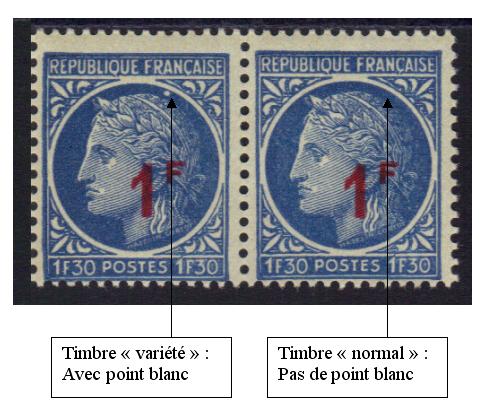 791-2 - Philatelie - timbre de France avec variété