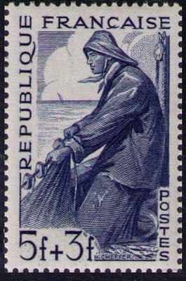 824a - Philatélie 50 - timbre de France avec variété N° Yvert et Tellier 824a - timbre de France de collection