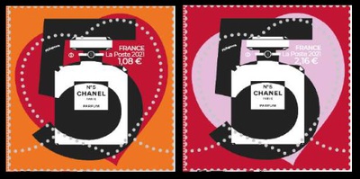 Adhésifs Chanel 2021 - Philatelie - timbres de France auto-adhésifs