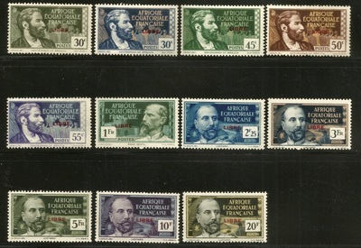 AEF128/138x - Philatélie 50 - Timbres d'AEF N°128/138