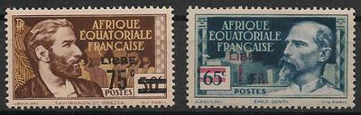 AEF139-140 - Philatélie - Timbre d'afrique equatoriale française N° Yvert et Tellier 139 à 140 - Timbres de colonies françaises