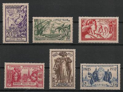 AEF27-32 - Philatélie - Timbre d'afrique equatoriale française N° Yvert et Tellier 27 à 32 - Timbres de colonies françaises
