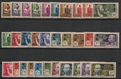 AEF33-62 - Philatélie - Timbre d'afrique equatoriale française N° Yvert et Tellier 33 à 62 - Timbres de colonies françaises