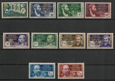 AEF77-86 - Philatélie - Timbre d'afrique equatoriale française N° Yvert et Tellier 77 à 86 - Timbres de colonies françaises
