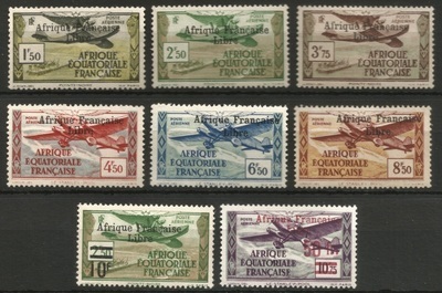 AEFPA14/21x - Philatélie 50 - Timbres AEF N° Postes Aérienne 14 à 21