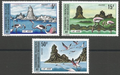 AFARS384/386 - Philatelie 50 - Timbres d'Afars et Issas N°YT 384 à 386