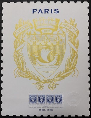 AFF5790A, Philatelie50, Affiche Blason de Paris AFF5790A émise en 2024