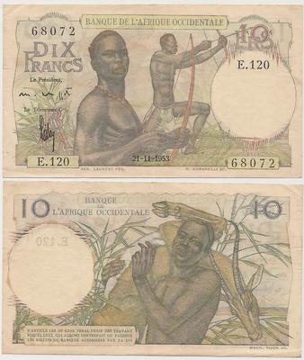 Afrique occidentale française - Pick 37 - Billet de collection de la banque de l'Afrique occidentale - Billetophilie