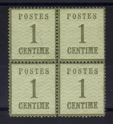 AL 1x4 - Philatelie - timbres d'Alsace Lorraine - timbres de collection