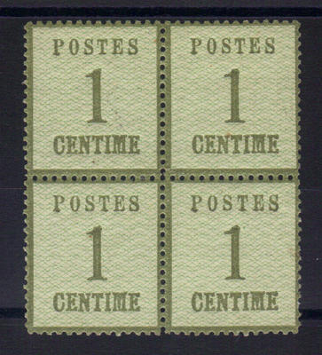 AL 1x4 - Philatelie - timbres d'Alsace Lorraine - timbres de collection