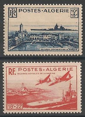 ALG273-274 - Philatélie - Timbres d'Algérie avant indépendance N° Yvert et Tellier 273 à 274 - Timbres de colonies françaises